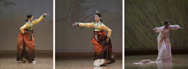 사진좌로부터 영남교방청춤, 교방소반춤, 문등북춤